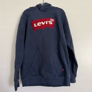 Levi's Kid’s Navy Hoodie with Red Logo